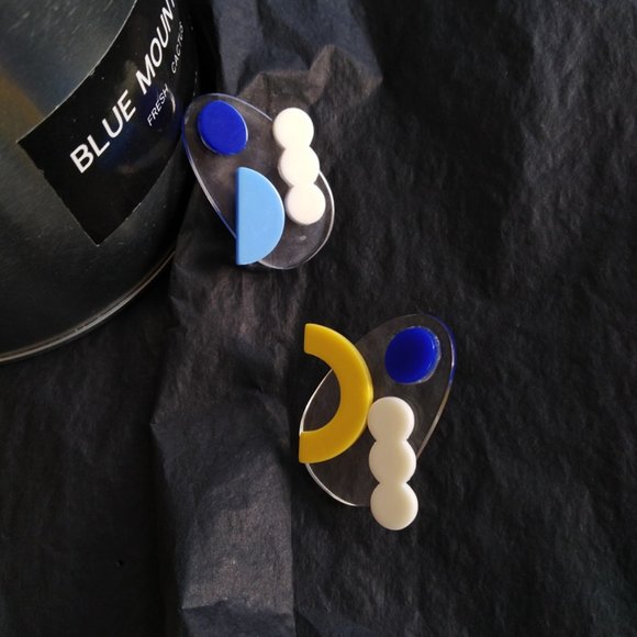 💕The only one 💙Artsy Color Earrings - Picture 4 of 7